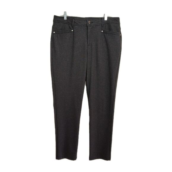 Christopher & Banks Signature Slimming Dress Pants Women's 12 Gray Straight Leg - Picture 1 of 8